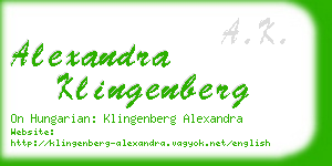 alexandra klingenberg business card